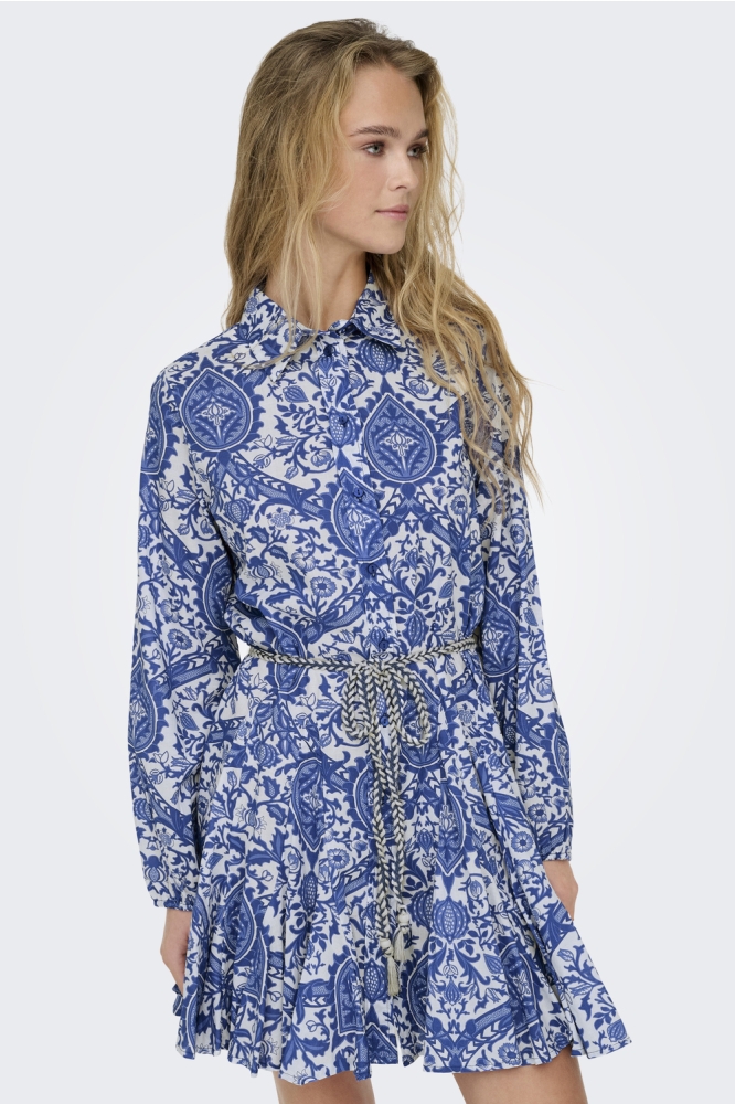 ONLLUMINA L/S SHORT DRESS WVN NOOS 15305484 Surf th Web/LUMINA AOP